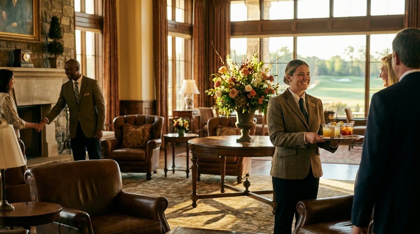 IT support keeping a private club network running during a member event